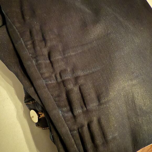 Escada Women's Jeans Dark Blue Wash Slim Skinny Mid Rise Size 8 30x32 Super Soft - Picture 13 of 14